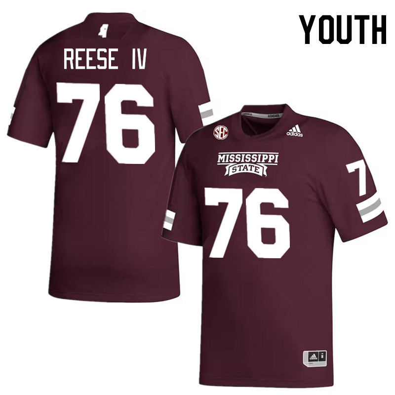 Youth #76 Albert Reese IV Mississippi State Bulldogs 2023 College Football Jerseys Stitched-Maroon